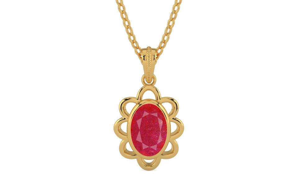 Gold Ruby Pendant Prime Quality (P3)