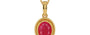 Gold Ruby Pendant Prime Quality (P7)