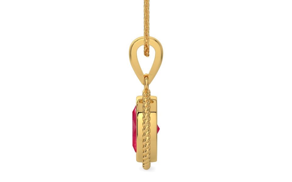 Gold Ruby Pendant Prime Quality (P7)