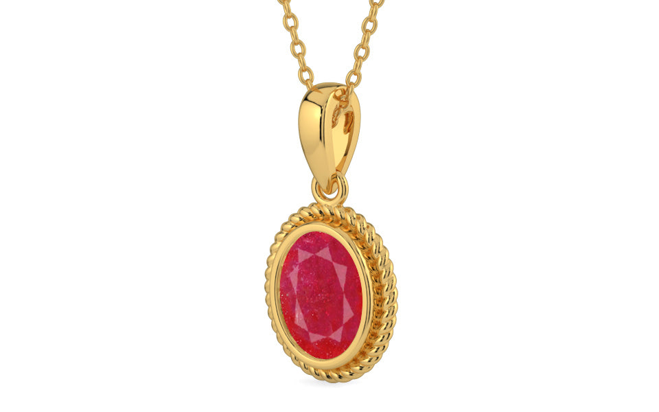 Gold Ruby Pendant Prime Quality (P7)