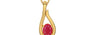Gold Ruby Pendant Prime Quality (P9)