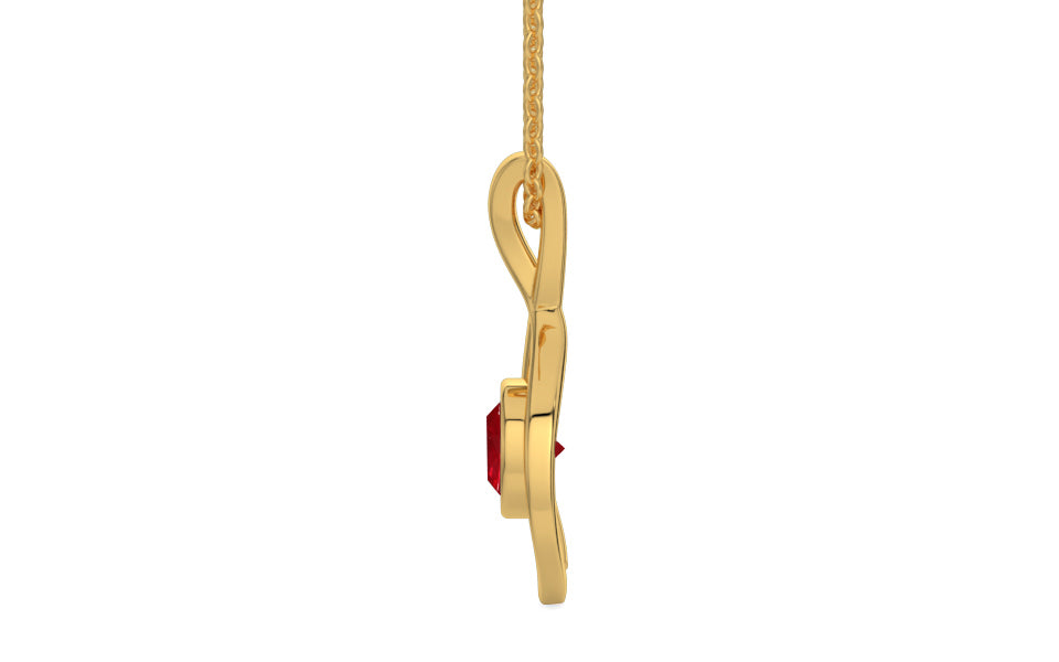 Gold Ruby Pendant Rare Quality (P1)