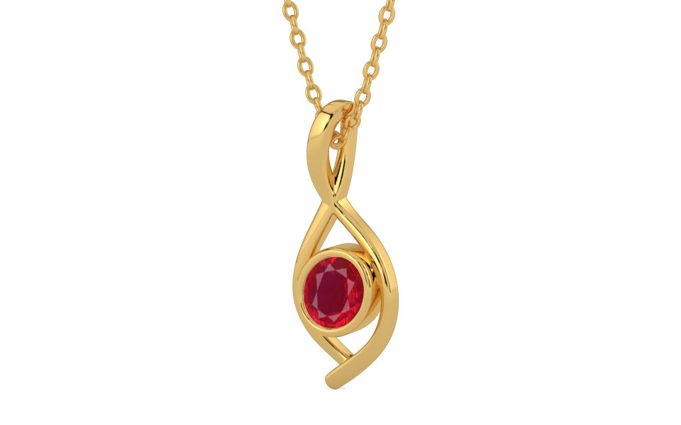 Gold Ruby Pendant Rare Quality (P1)