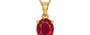 Gold Ruby Pendant Rare Quality (P10)