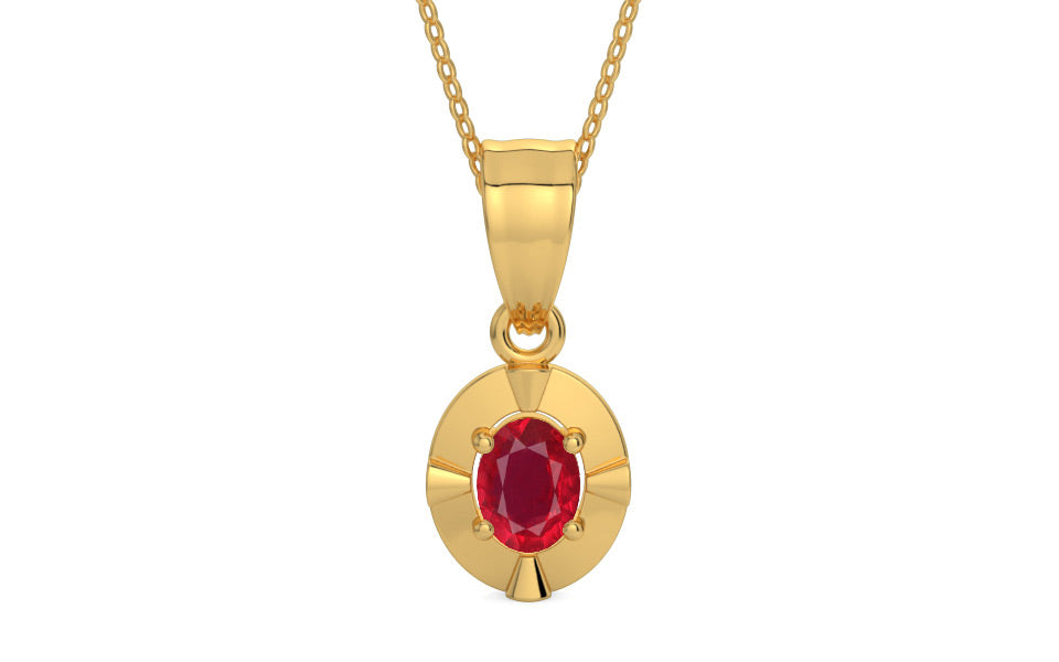 Gold Ruby Pendant Rare Quality (P11)