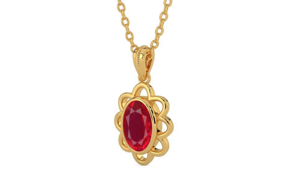 Gold Ruby Pendant Rare Quality (P3)