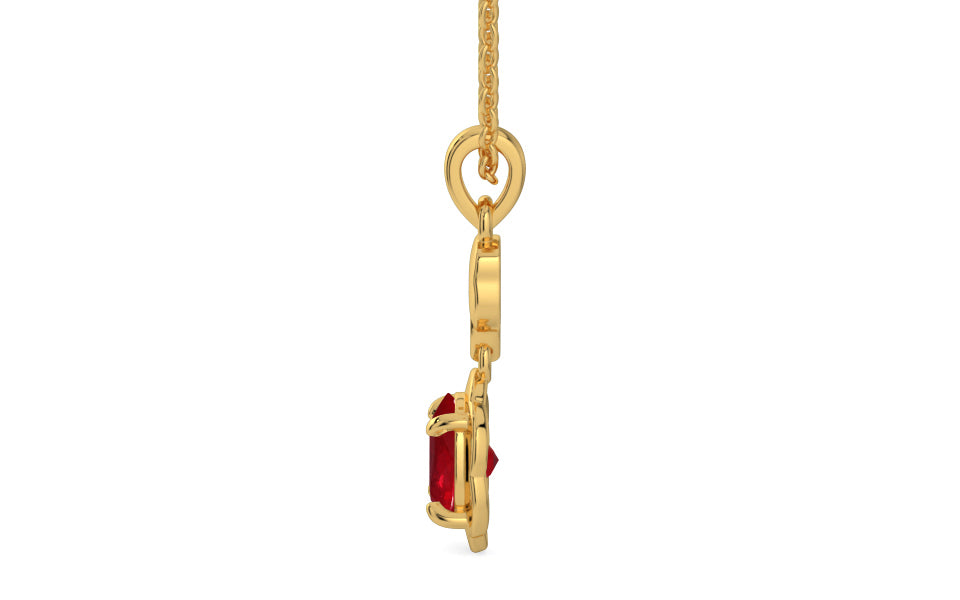 Gold Ruby Pendant Rare Quality (P6)