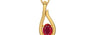 Gold Ruby Pendant Rare Quality (P9)