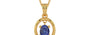 Gold Thailand Blue Sapphire Pendant Fine Quality (P2)