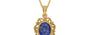 Gold Thailand Blue Sapphire Pendant Fine Quality (P5)