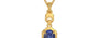 Gold Thailand Blue Sapphire Pendant Fine Quality (P6)