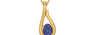 Gold Thailand Blue Sapphire Pendant Fine Quality (P9)