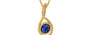 Gold Thailand Blue Sapphire Pendant Limited Quality (P1)