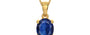 Gold Thailand Blue Sapphire Pendant Limited Quality (P10)