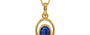 Gold Thailand Blue Sapphire Pendant Limited Quality (P12)