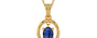 Gold Thailand Blue Sapphire Pendant Limited Quality (P2)