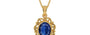 Gold Thailand Blue Sapphire Pendant Limited Quality (P5)