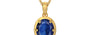 Gold Thailand Blue Sapphire Pendant Limited Quality (P8)