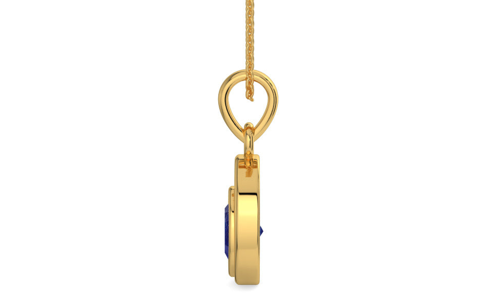 Gold Thailand Blue Sapphire Pendant Prime Quality (P12)