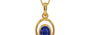 Gold Thailand Blue Sapphire Pendant Prime Quality (P12)