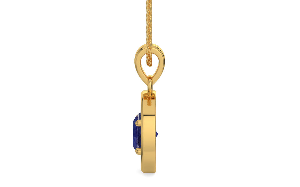 Gold Thailand Blue Sapphire Pendant Prime Quality (P2)