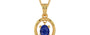Gold Thailand Blue Sapphire Pendant Prime Quality (P2)