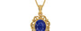 Gold Thailand Blue Sapphire Pendant Prime Quality (P5)