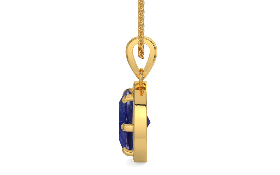 Gold Thailand Blue Sapphire Pendant Prime Quality (P8)