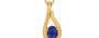 Gold Thailand Blue Sapphire Pendant Prime Quality (P9)