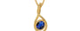 Gold Thailand Blue Sapphire Pendant Rare Quality (P1)