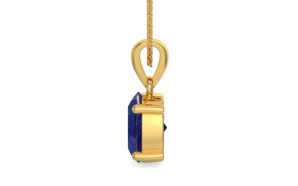 Gold Thailand Blue Sapphire Pendant Rare Quality (P10)