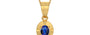 Gold Thailand Blue Sapphire Pendant Rare Quality (P11)