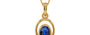 Gold Thailand Blue Sapphire Pendant Rare Quality (P12)