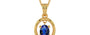 Gold Thailand Blue Sapphire Pendant Rare Quality (P2)