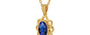 Gold Thailand Blue Sapphire Pendant Rare Quality (P3)