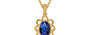 Gold Thailand Blue Sapphire Pendant Rare Quality (P3)