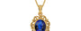Gold Thailand Blue Sapphire Pendant Rare Quality (P5)