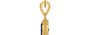 Gold Thailand Blue Sapphire Pendant Rare Quality (P7)