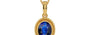 Gold Thailand Blue Sapphire Pendant Rare Quality (P7)