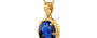 Gold Thailand Blue Sapphire Pendant Rare Quality (P8)