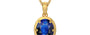 Gold Thailand Blue Sapphire Pendant Rare Quality (P8)