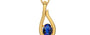 Gold Thailand Blue Sapphire Pendant Rare Quality (P9)