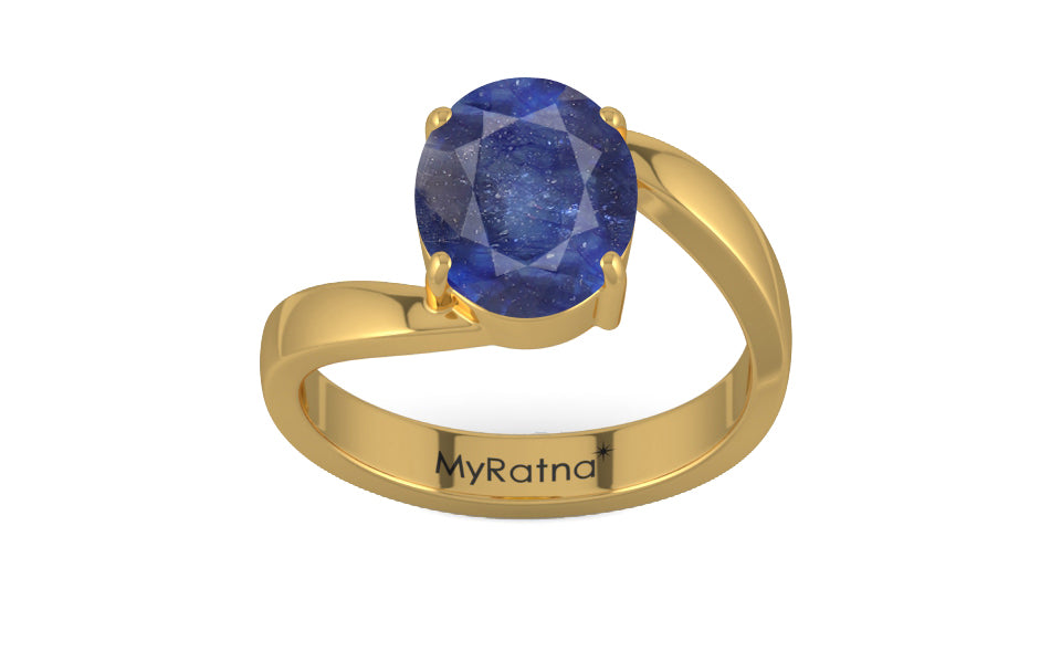 Gold Thailand Blue Sapphire Ring Fine Quality (R2)
