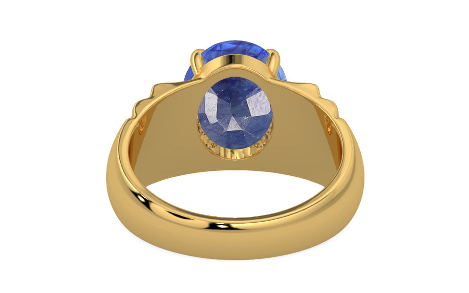 Gold Thailand Blue Sapphire Ring Fine Quality (R4)