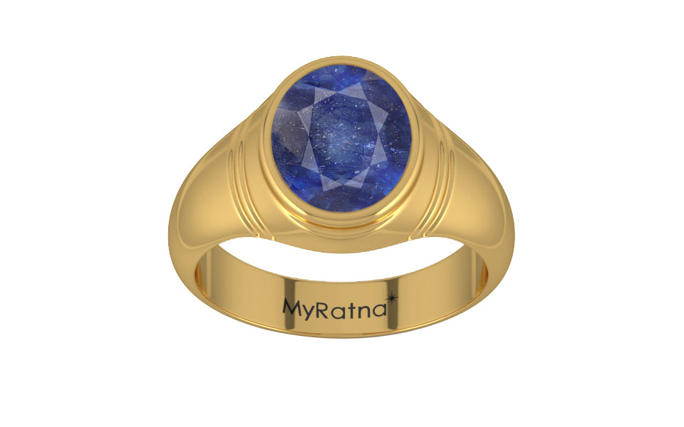 Gold Thailand Blue Sapphire Ring Fine Quality (R7)
