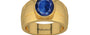 Gold Thailand Blue Sapphire Ring Limited Quality (R1)