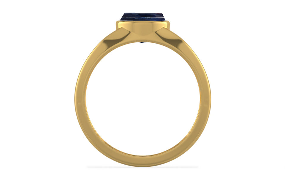 Gold Thailand Blue Sapphire Ring Limited Quality (R10)