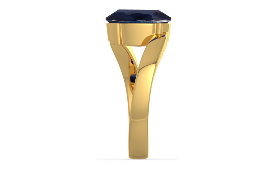 Gold Thailand Blue Sapphire Ring Limited Quality (R2)