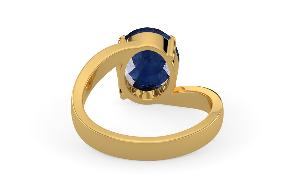Gold Thailand Blue Sapphire Ring Limited Quality (R2)