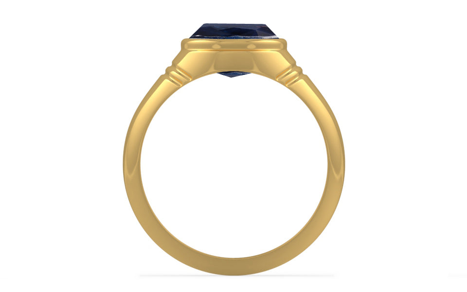 Gold Thailand Blue Sapphire Ring Limited Quality (R7)